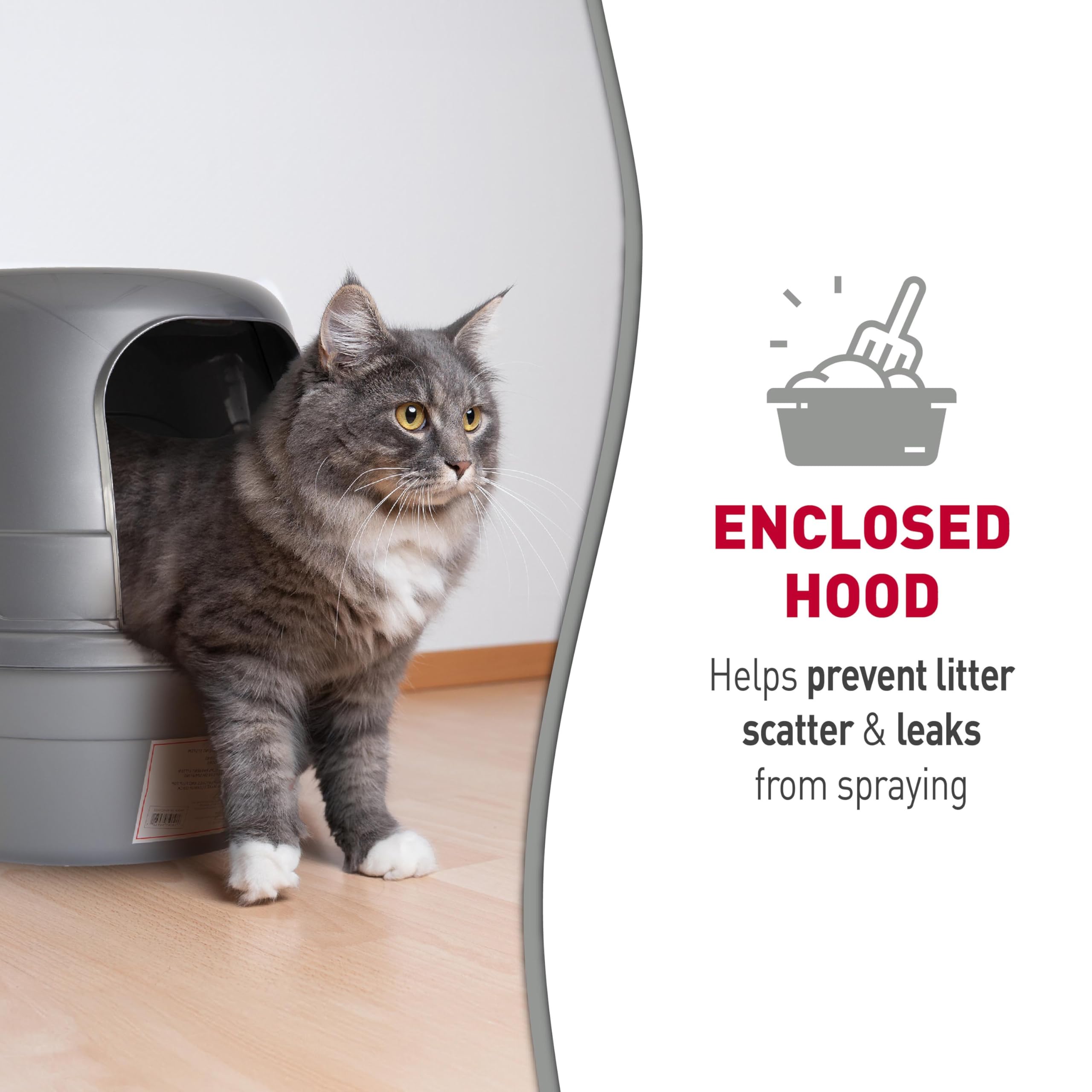Nature's Miracle comparaison taille montrant l’espace pour chat moyen