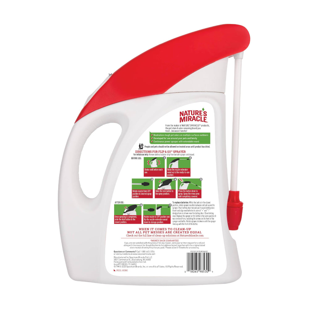 Nature's Miracle étiquette produit et instructions lisibles pour un usage sûr