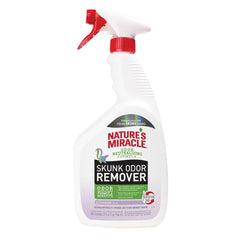 Nature's Miracle flacon 32 oz face avant montrant l’étiquette et usage facile