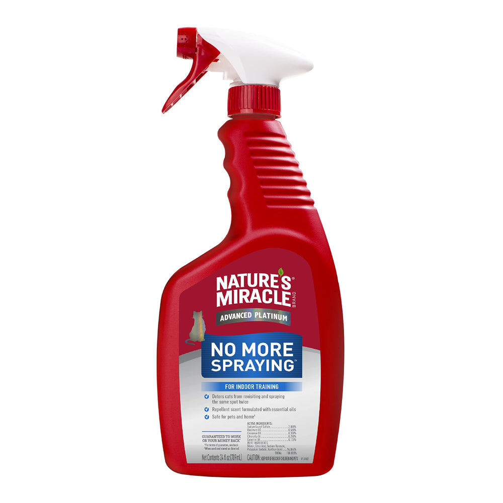 Nature's Miracle flacon 24 oz face avant montrant l'étiquette et l'usage facile