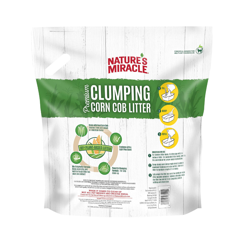 Nature's Miracle sac ouvert versant litière pour manipulation propre et rapide