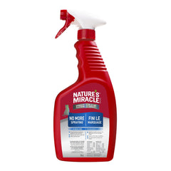 Nature's Miracle flacon face montrant l'étiquette et l'usage pour empêcher marquage