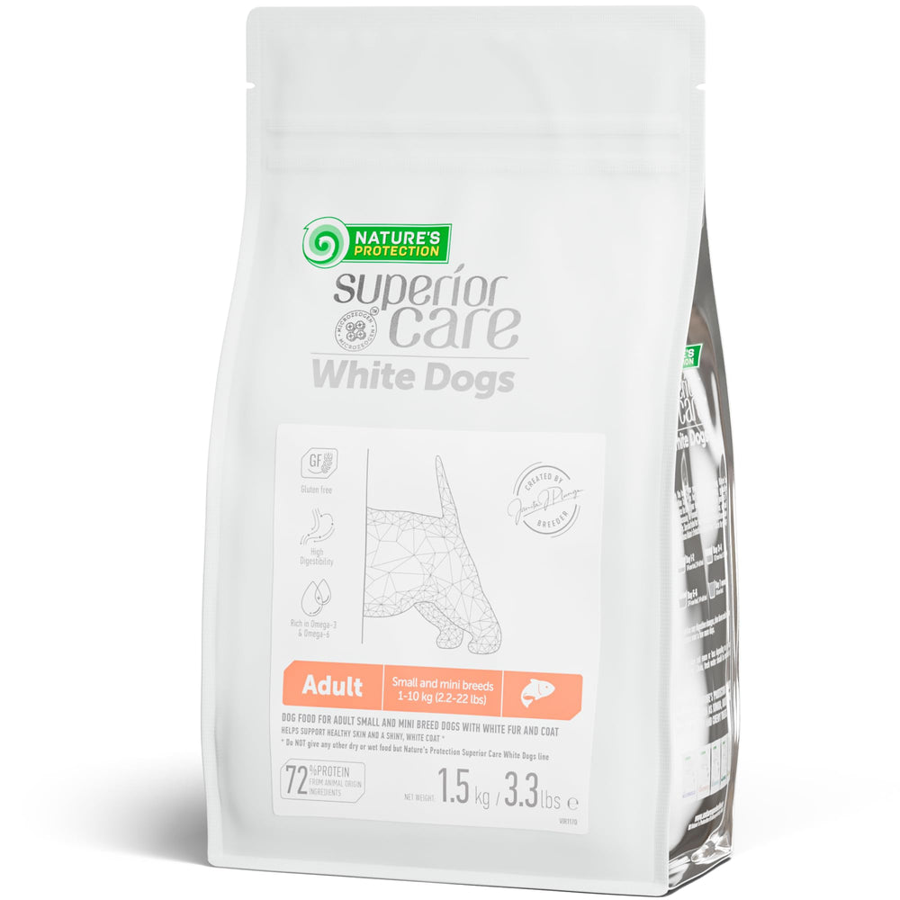 Nature's Protection emballage face montrant la recette saumon et le bénéfice hypoallergénique