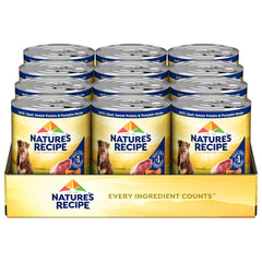 Nature's Recipe face de la boîte montrant l’étiquette claire et bénéfice nutritif