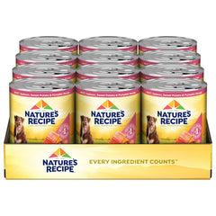 Nature's Recipe conserve avant montrant étiquette claire et bénéfice nutritif