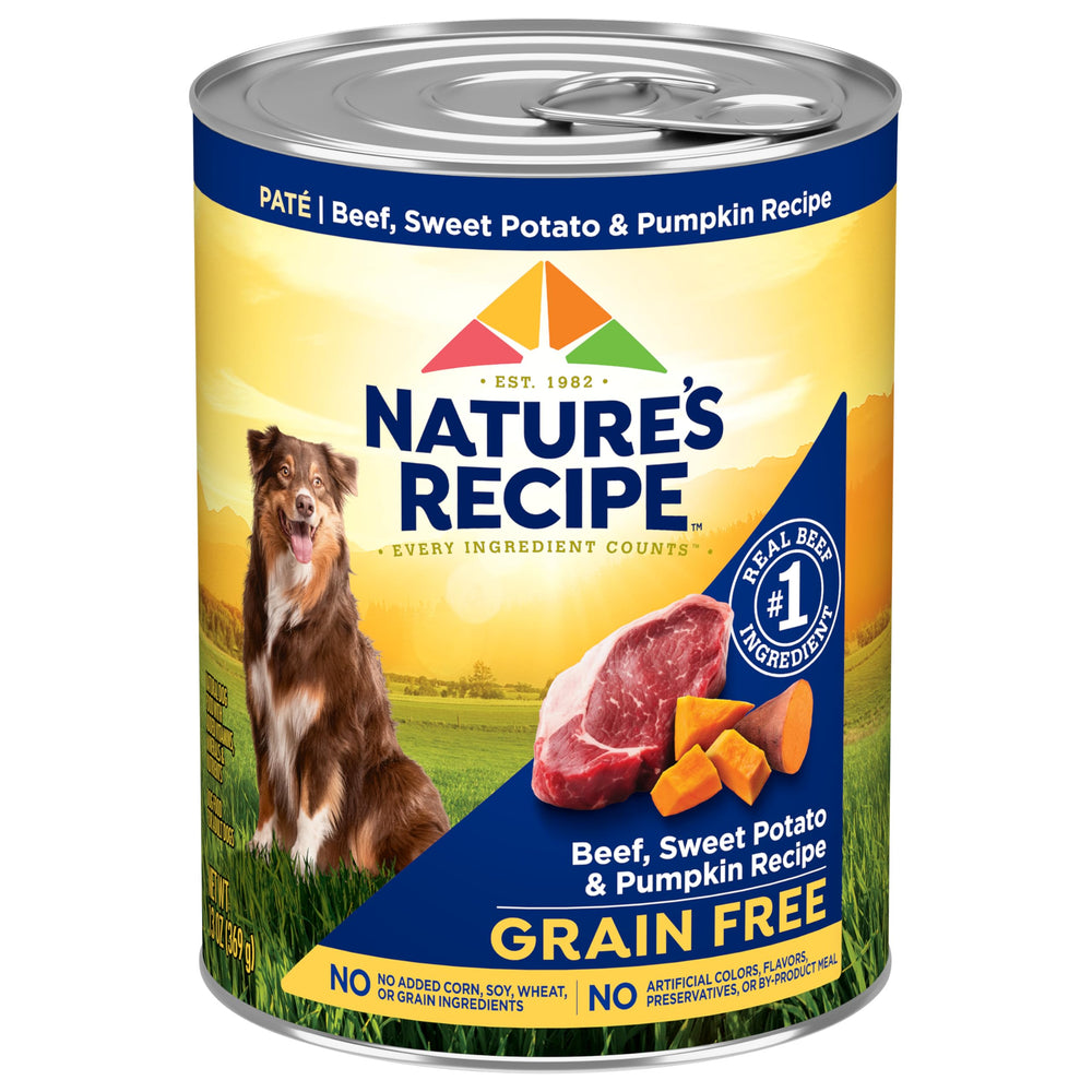 Nature's Recipe boîte ouverte révélant la pâtée appétente bénéfique pour l’appétit