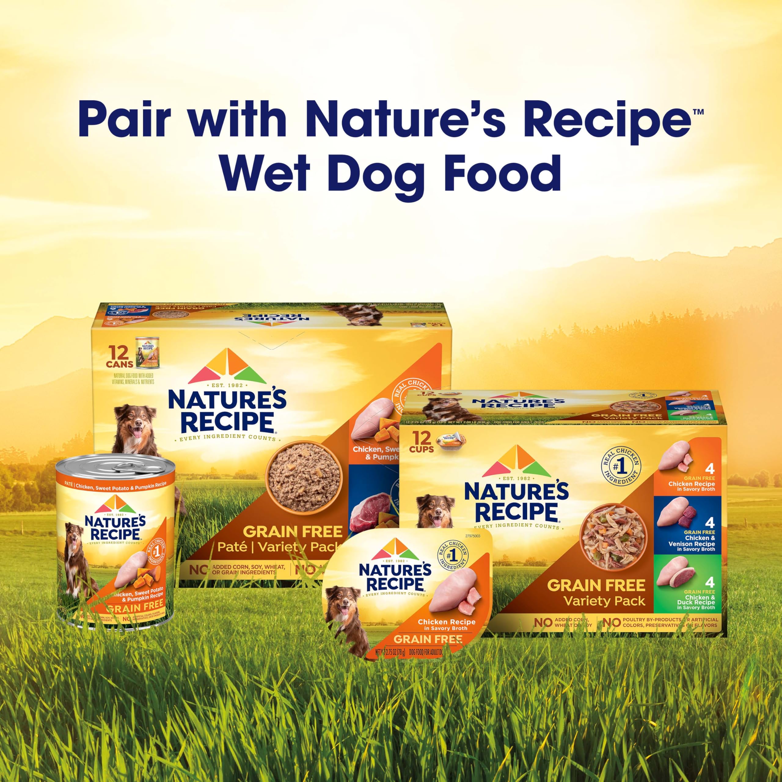 Nature's Recipe étiquette nutritionnelle lisible pour vérifier vitamines et minéraux
