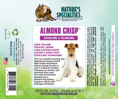 Nature's Specialties étiquette Almond Crisp détails d'ingrédients et d'usage professionnel