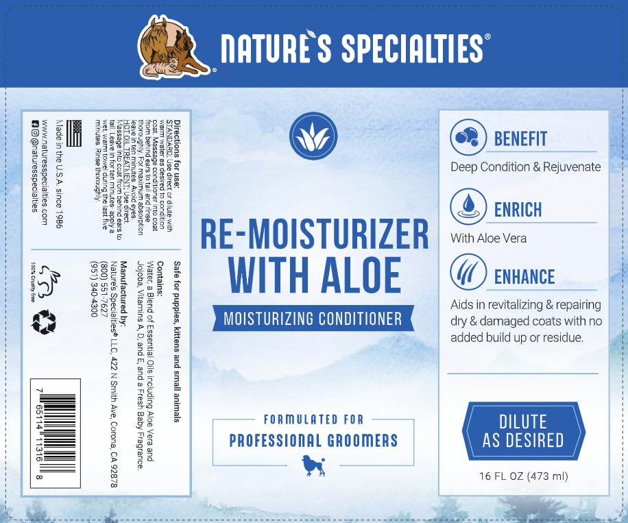 Nature's Specialties étiquette détaillée listant ingrédients clés et bénéfices