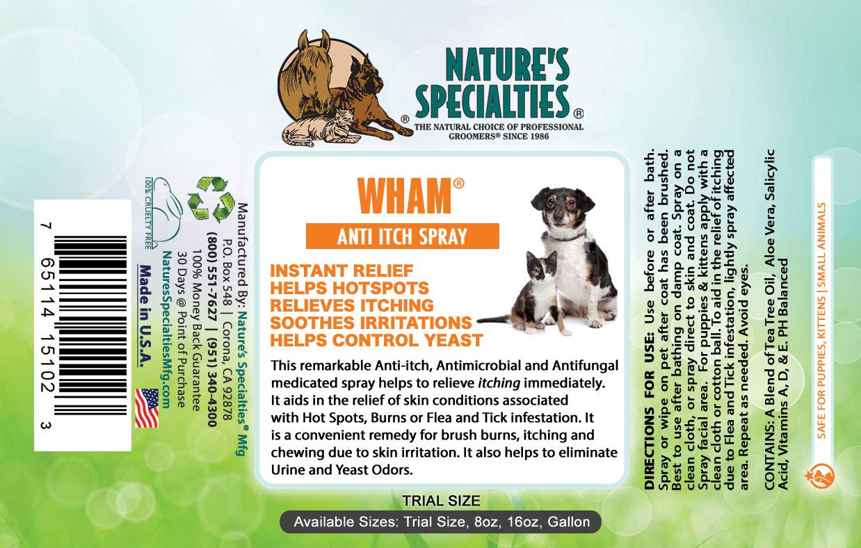 Nature's Specialties étiquette zoom ingrédients apaisants visibles