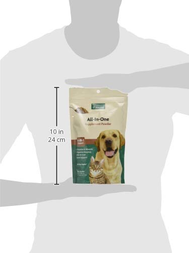 NaturVet poudre en gros plan montrant texture fine pour mélange facile