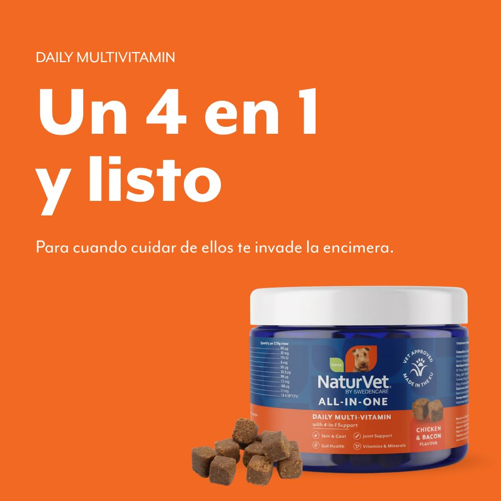 NaturVet gros plan sur une friandise molle illustrant appétence bacon poulet