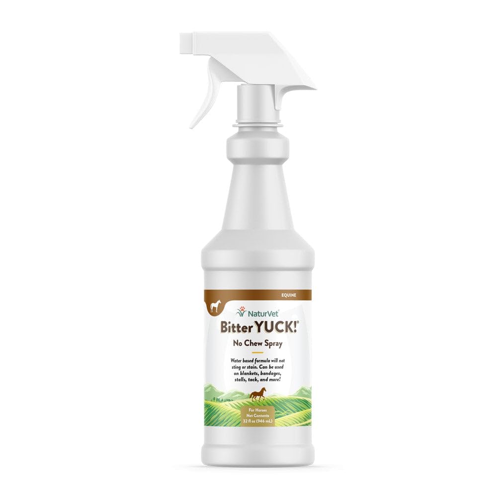 NaturVet flacon face montrant spray dissuasif pour équipement et longévité