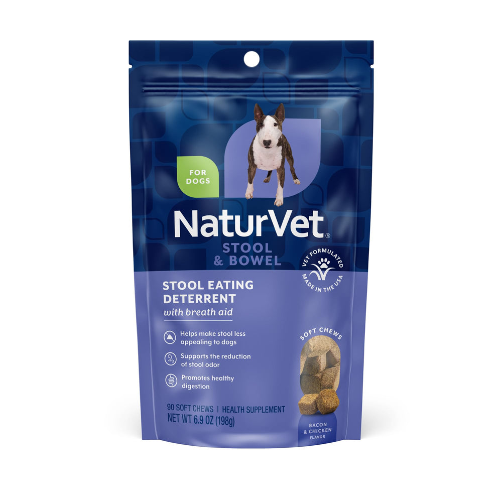 NaturVet boîte de 90 comprimés mous vue de face montrant l’emballage et l’usage