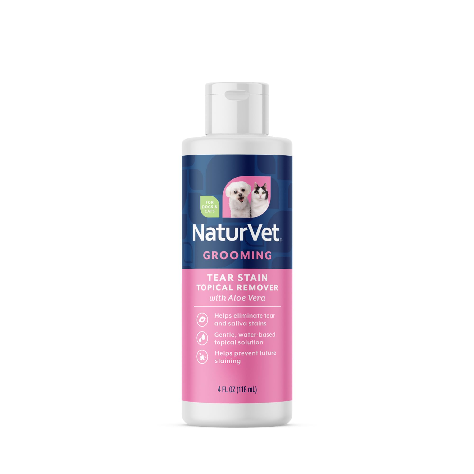 NaturVet emballage avant montrant la bouteille et bénéfice nettoyage précis