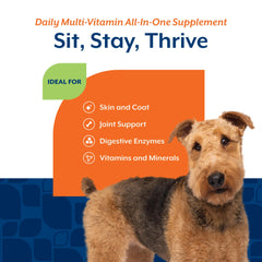 NaturVet soft chew en main donné à un chien illustrant la facilité d’usage
