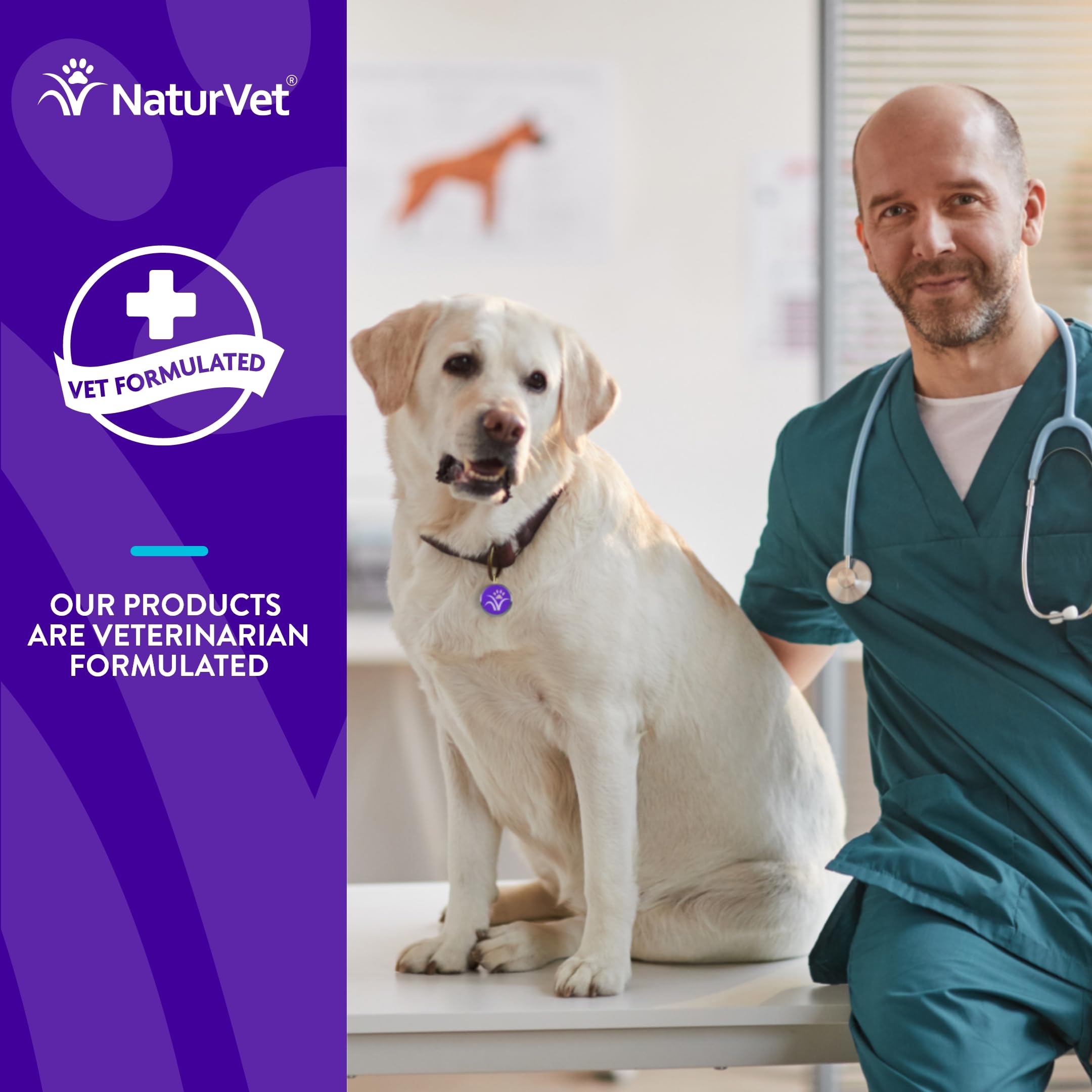NaturVet étiquette ingrédients détaillés assurant formulation propre et sûre