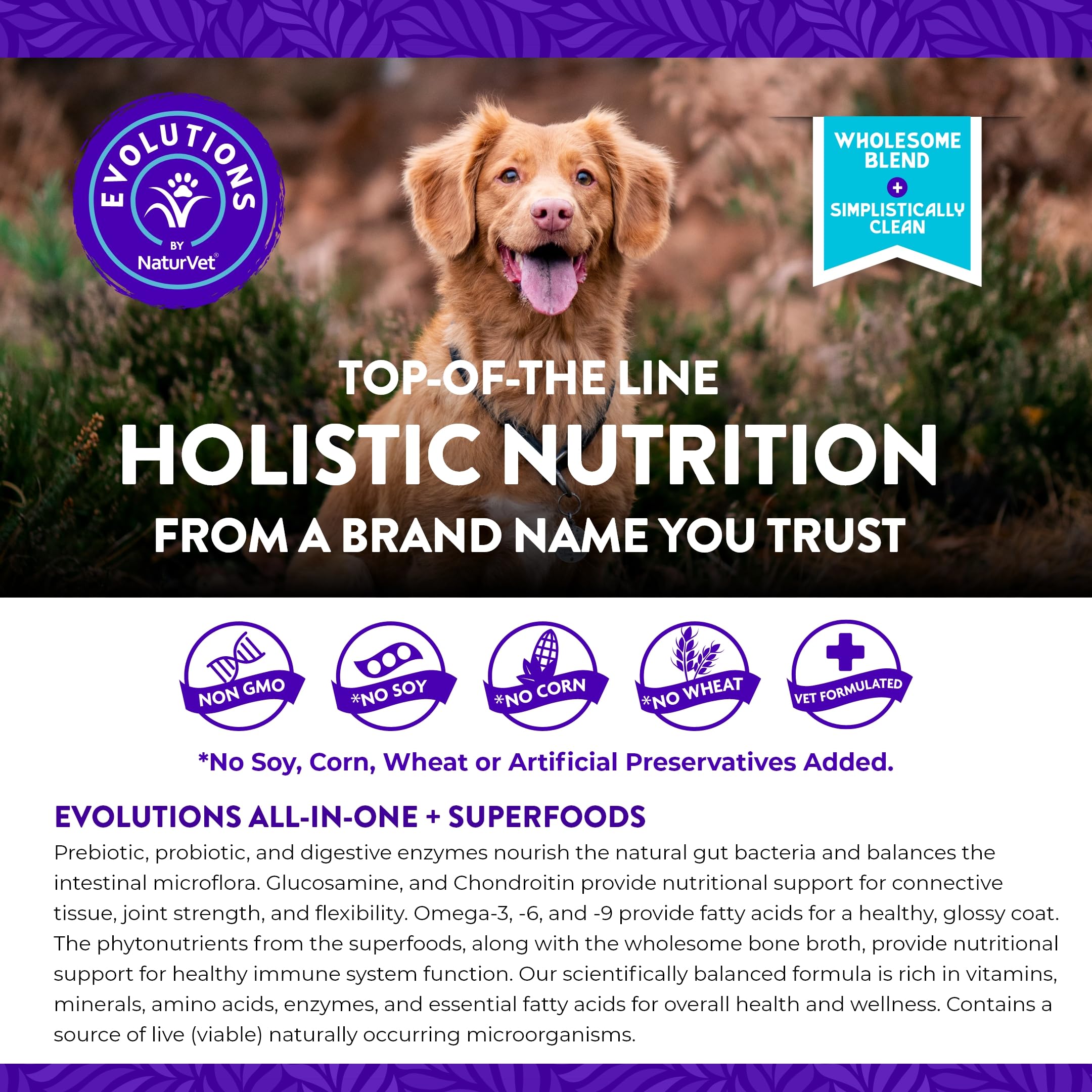 NaturVet texture du comprimé moelleux pour absorption et digestion améliorées