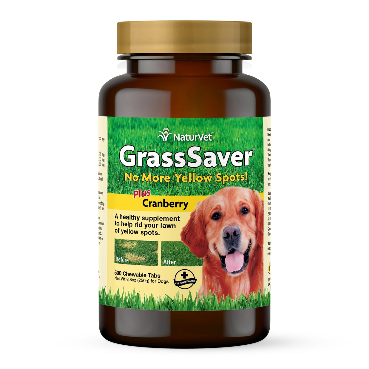 NaturVet boîte avant montrant le produit pour pelouse et chien, protection pratique