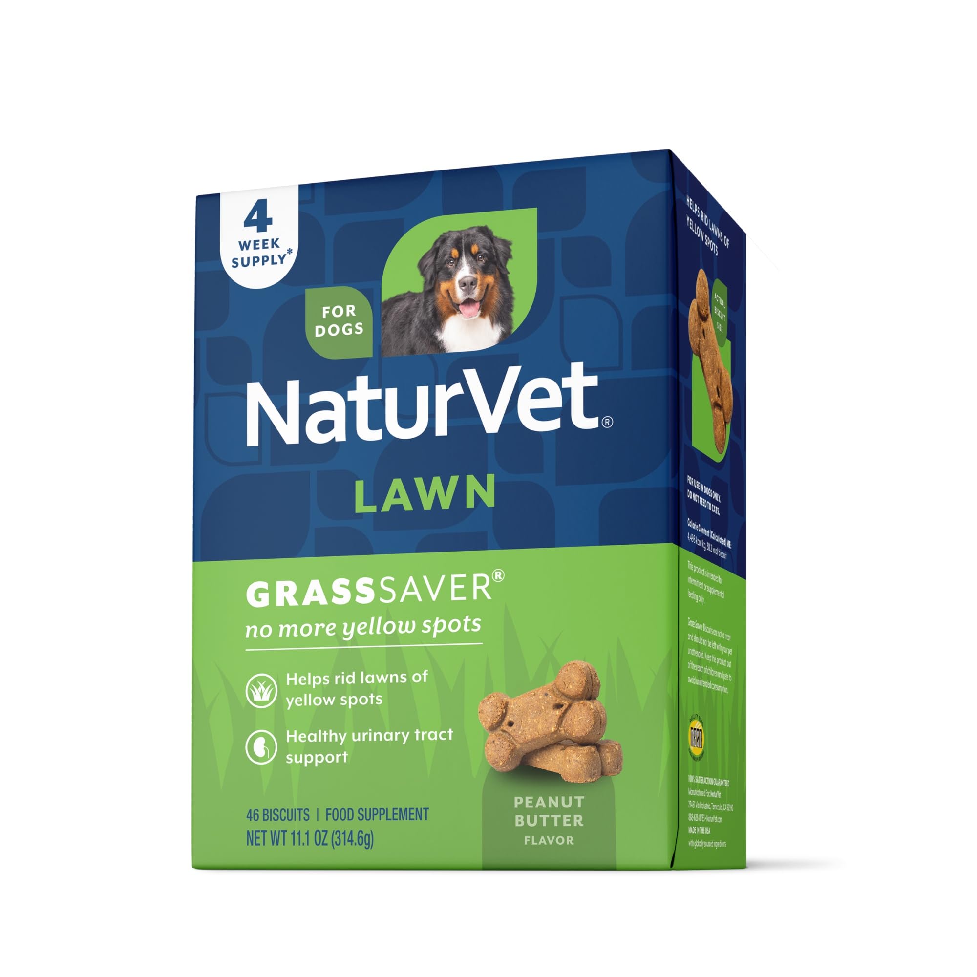 NaturVet emballage avant montrant la boîte et bénéfice pelouse protégée