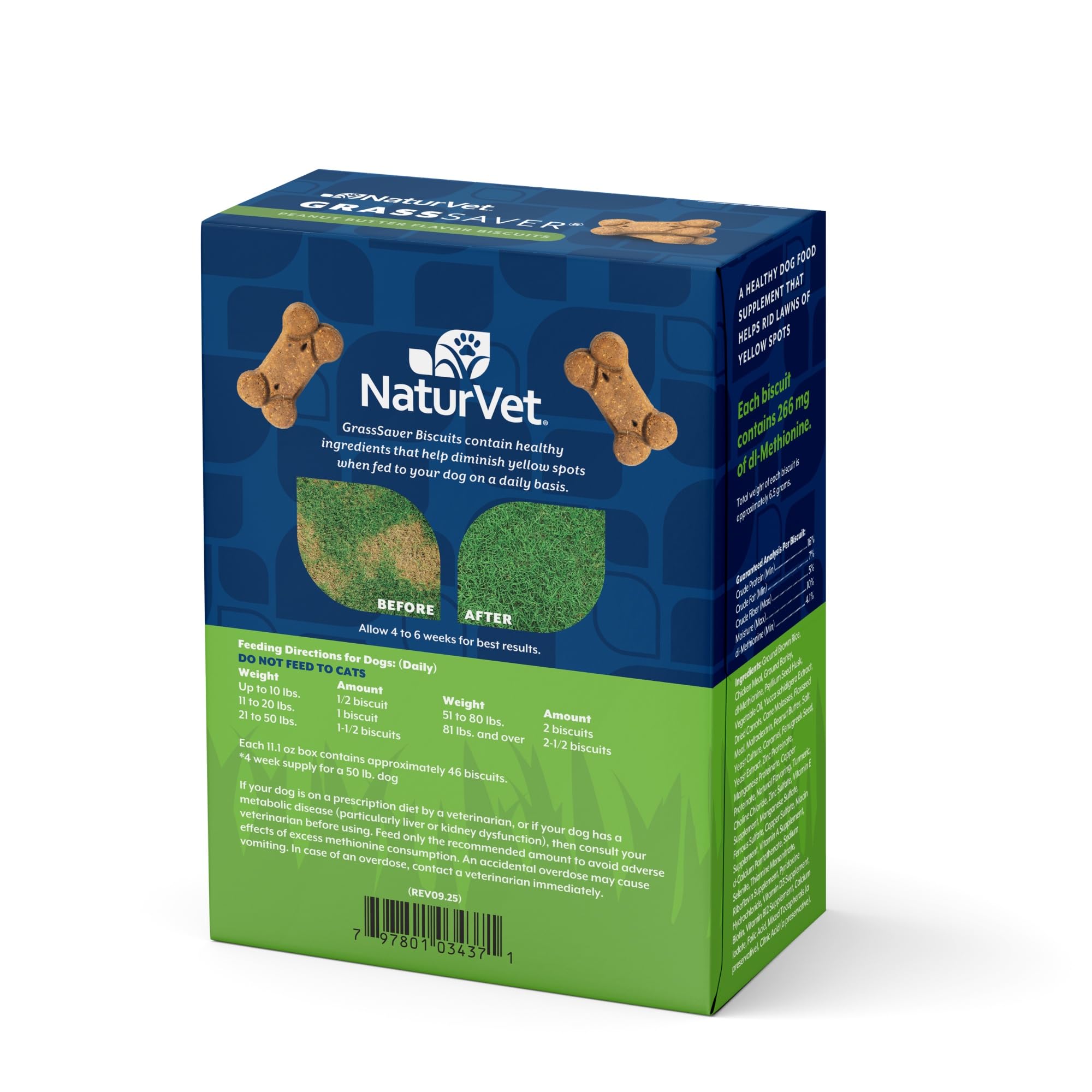 NaturVet étiquette ingrédients mettant en avant vitamines B et yucca