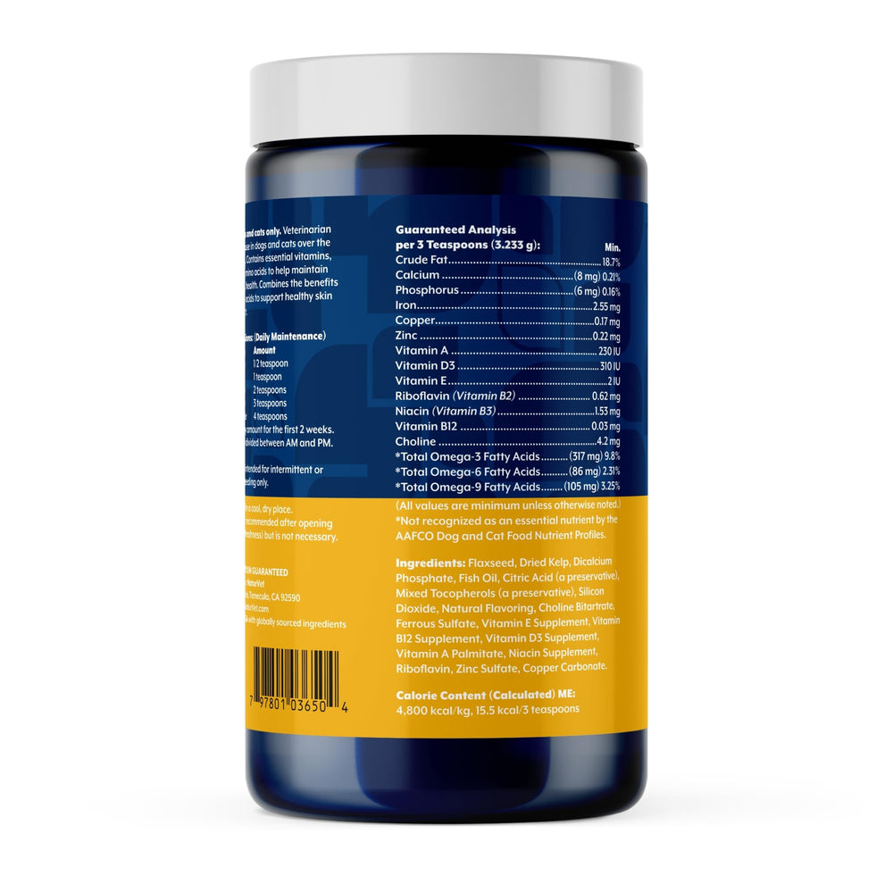 Comparaison d'échelle du pot NaturVet 1 lb pour évaluer le format