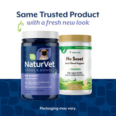 NaturVet bocal ouvert avec poudre prête à saupoudrer pour confort anal