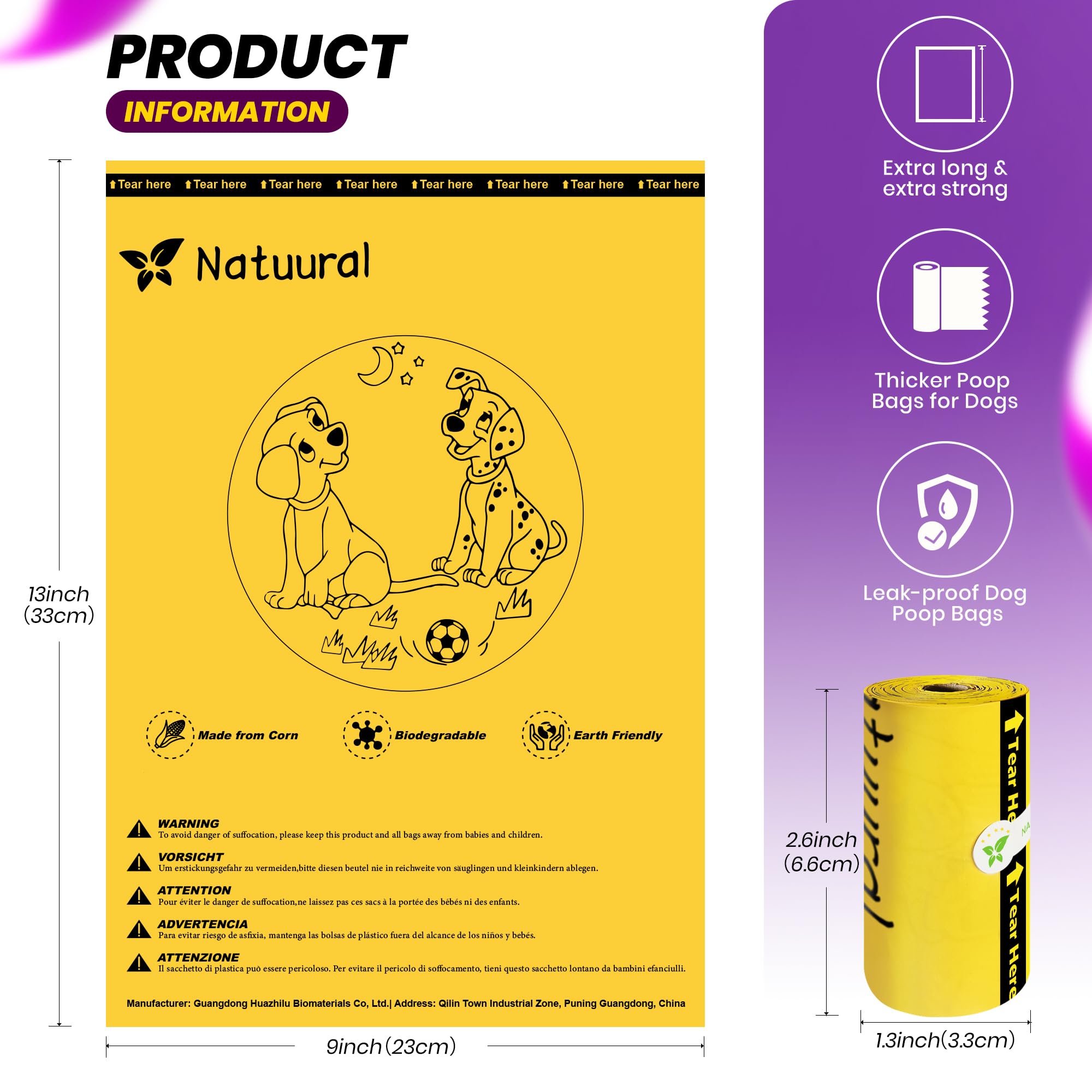 Natuural distributeur accroché à une laisse illustrant une fixation solide