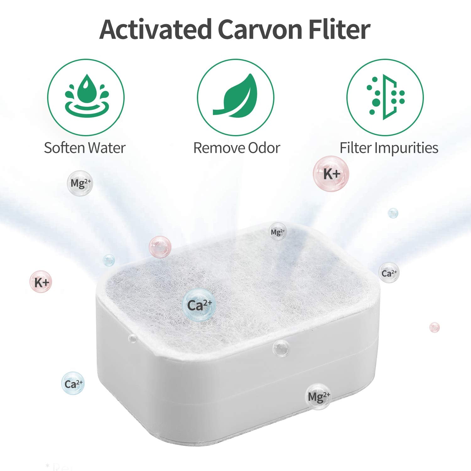 NautyPaws filtres installés dans une fontaine céramique démontrant compatibilité