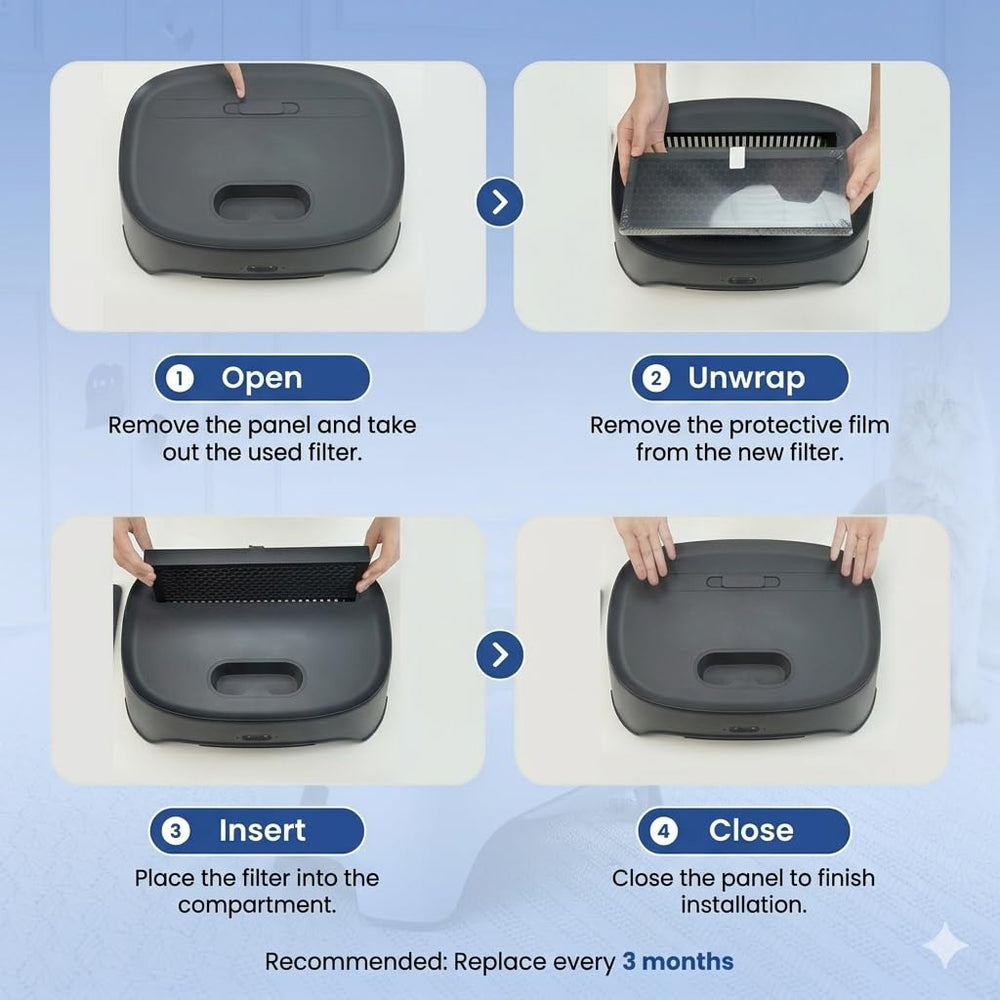 Neakasa Airstep remplacement du filtre en main, maintenance simple et rapide