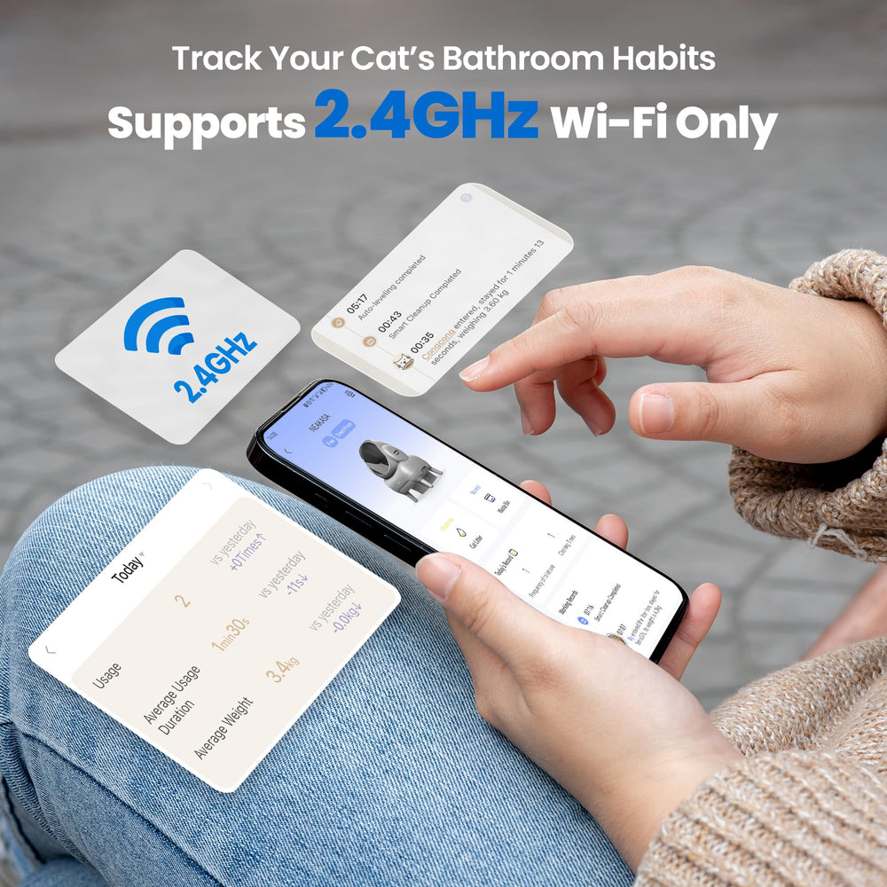 Neakasa M1 Plus écran d'application montrant suivi individuel des chats