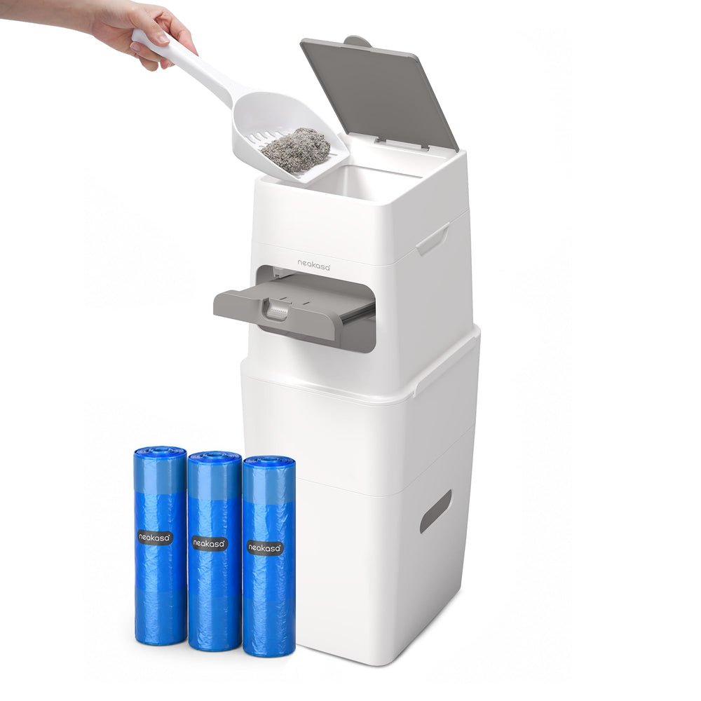 Neakasa PooGuard Plus face avant montrant design compact et gain de capacité