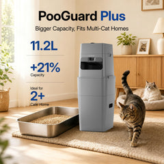 Neakasa PooGuard Plus ouverture large facilitant dépôt de gros amas