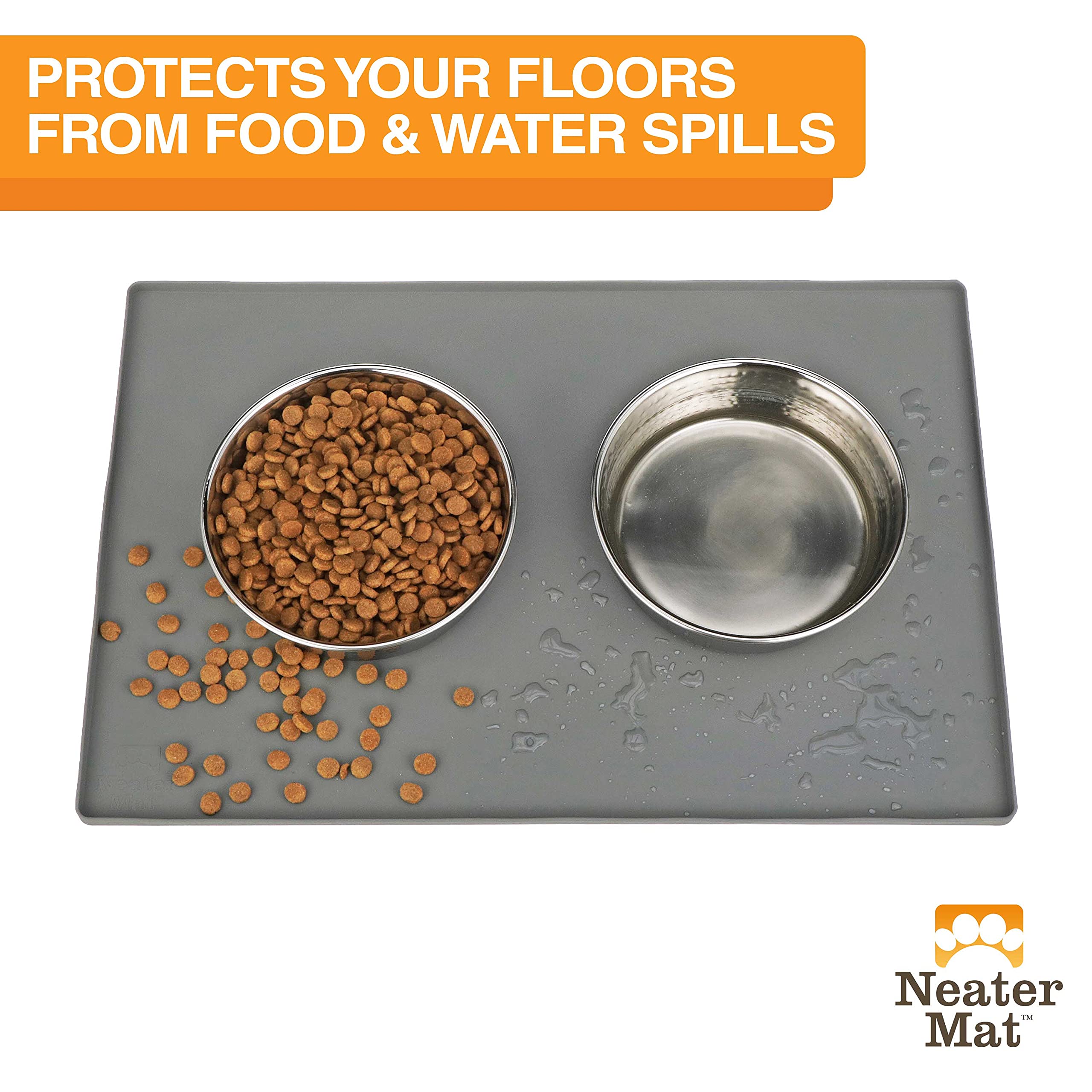 Neater Pet Brands gros plan texture silicone montrant surface facile à nettoyer