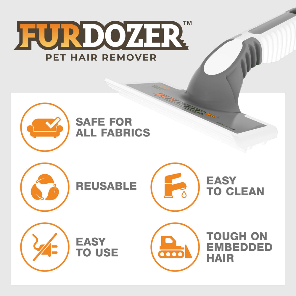 Neater Pet Brands FurDozer X6 outil de crevasse nettoyant coutures et coins serrés