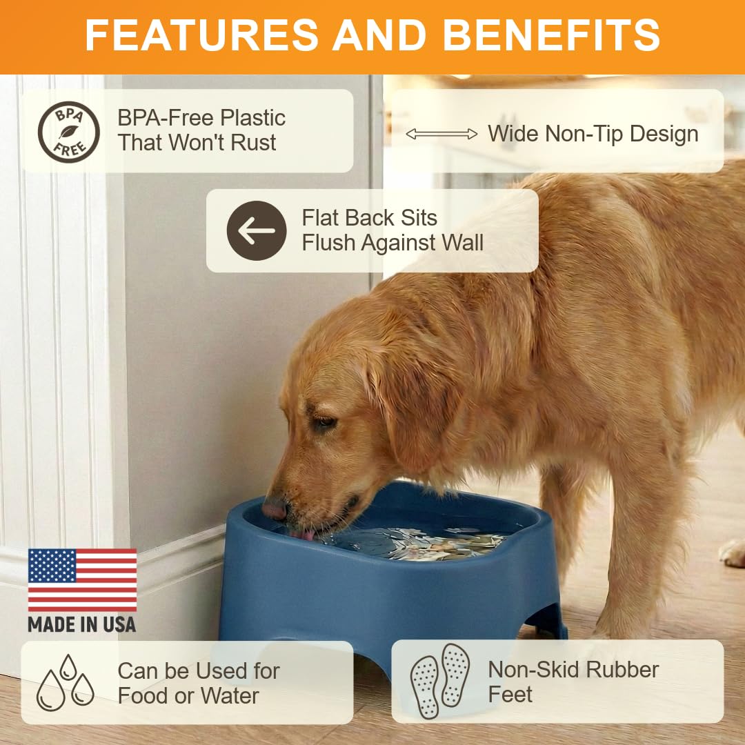 Neater Pet Brands gamelle calée contre un mur pour empêcher basculement