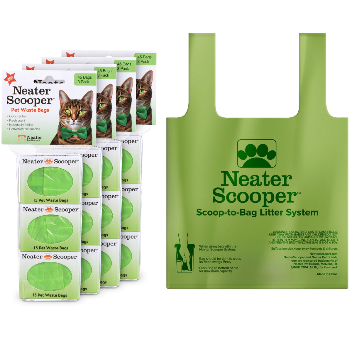 Neater Pet Brands boîte avant montrant 12 boîtes pour approvisionnement pratique