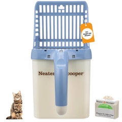 Neater Pet Brands emballage avant montrant la pelle et les sacs pour nettoyage propre