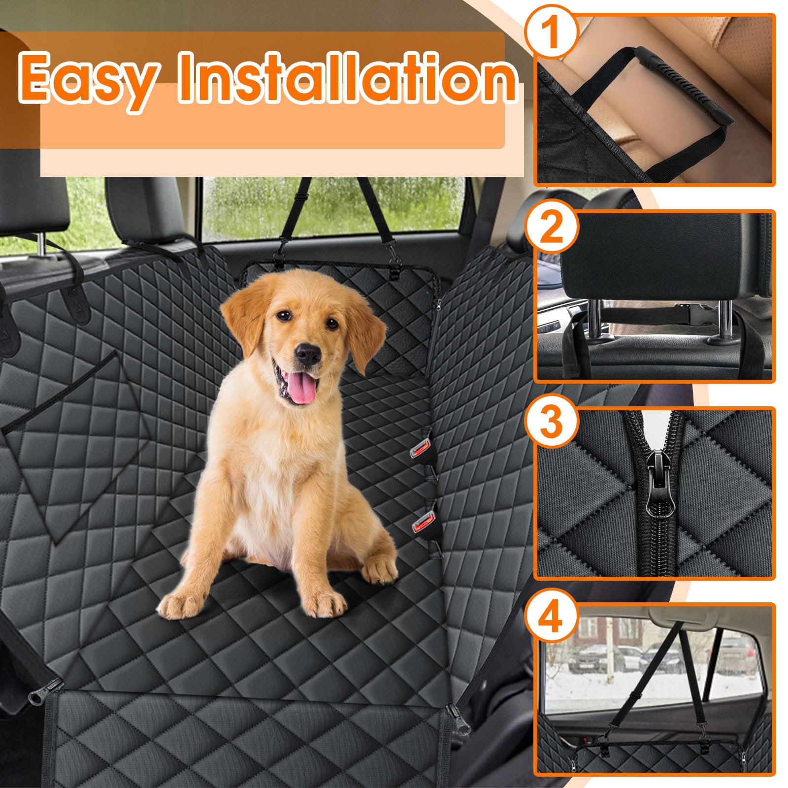 NECKORY chien installé sur le hamac, voyage propre et stable