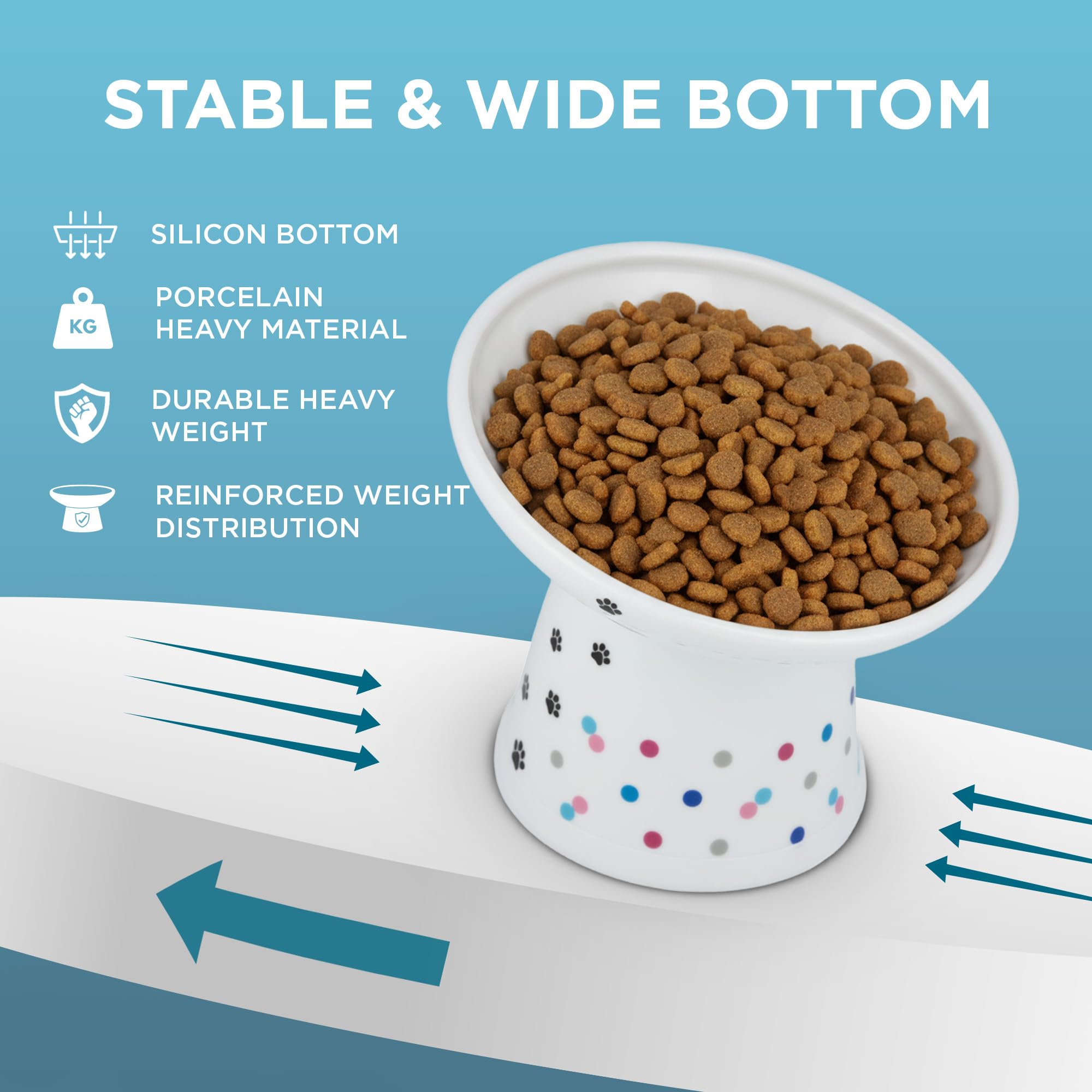 猫壱 Necoichi bol rempli de pâtée, adapté pour aliments humides et secs