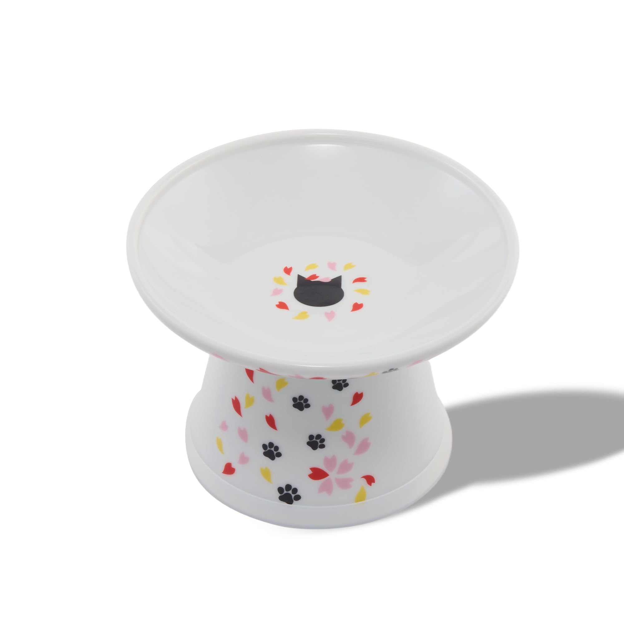 猫壱 Necoichi vue avant du bol Sakura montrant son large plateau confortable