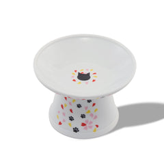 猫壱 Necoichi vue avant du bol Sakura montrant son large plateau confortable