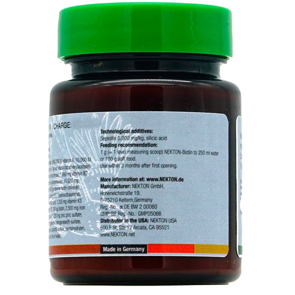 Nekton étiquette et instructions pour un dosage clair et sûr