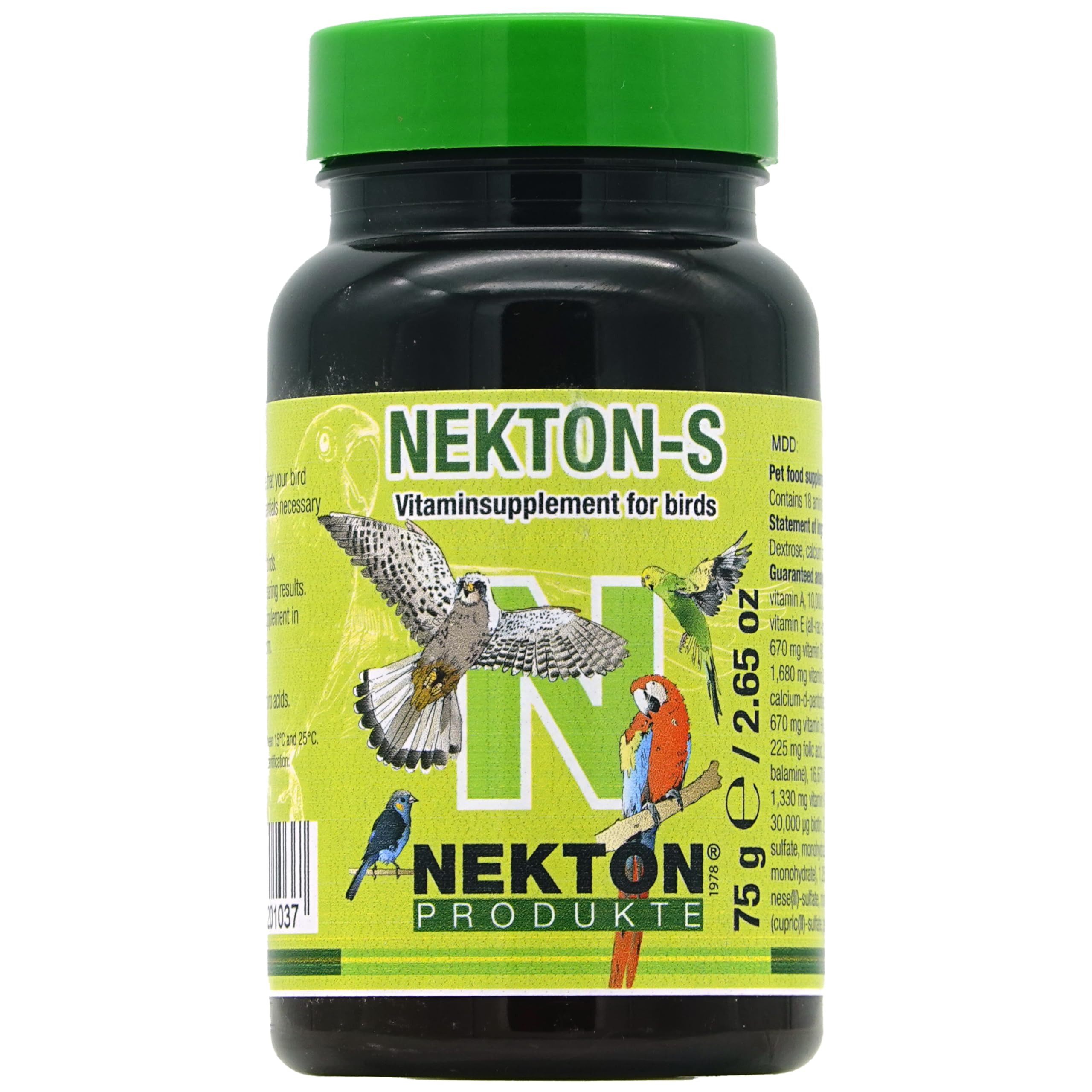 Nekton-S emballage 75g visible de face avec informations essentielles pour choix éclairé