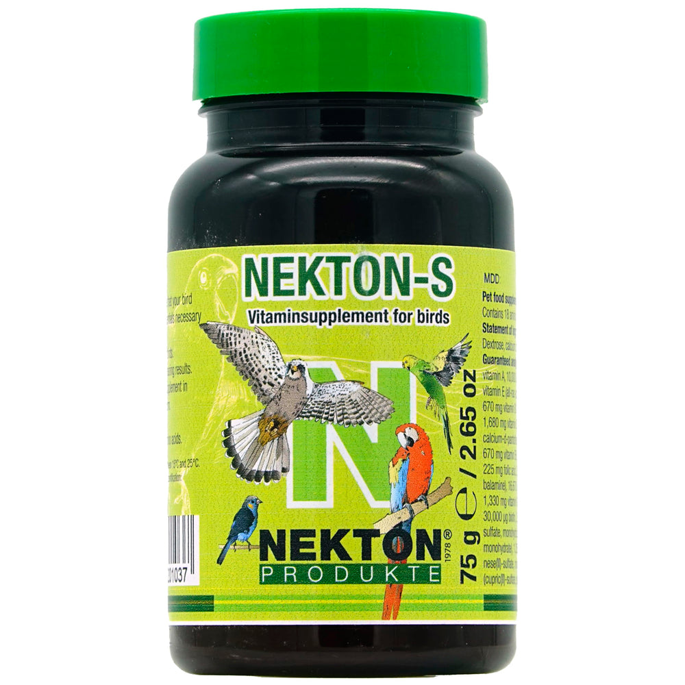 Nekton-S emballage 75g visible de face avec informations essentielles pour choix éclairé