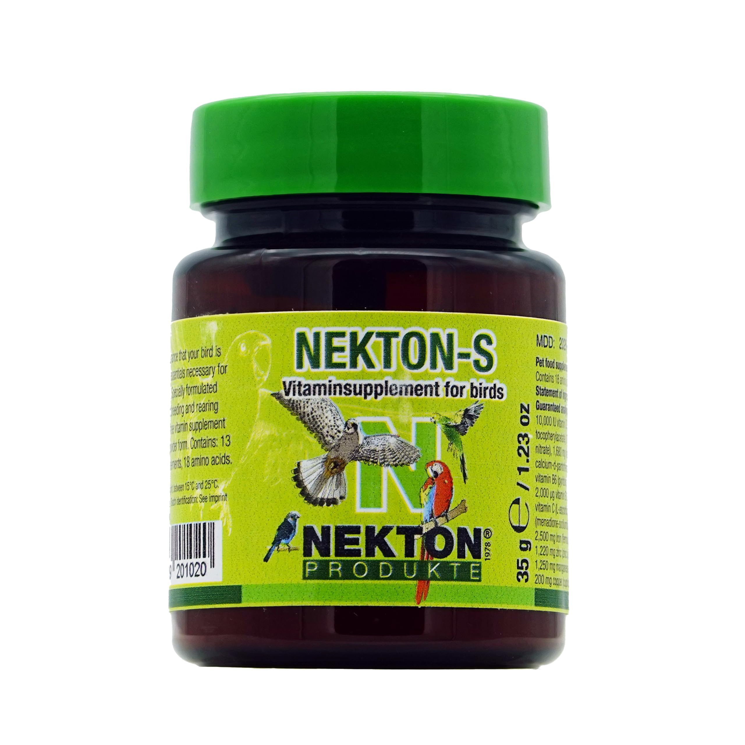 Nekton emballage avant montrant le format 35 g et facilité d'utilisation