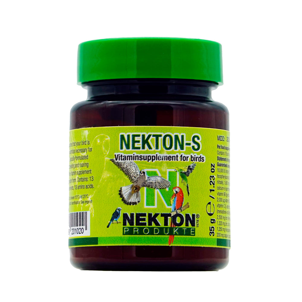 Nekton emballage avant montrant le format 35 g et facilité d'utilisation