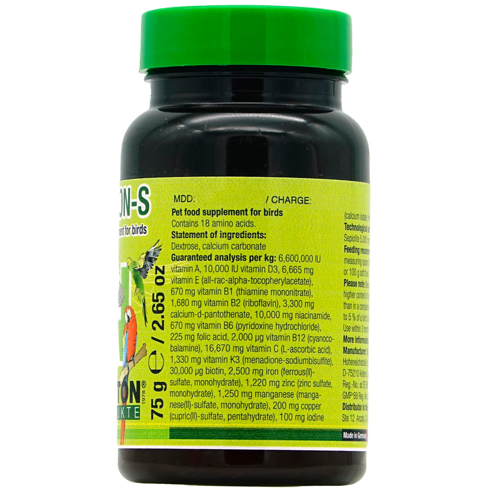 Nekton-S poudre en gros plan montrant texture fine pour mélange facile et absorption