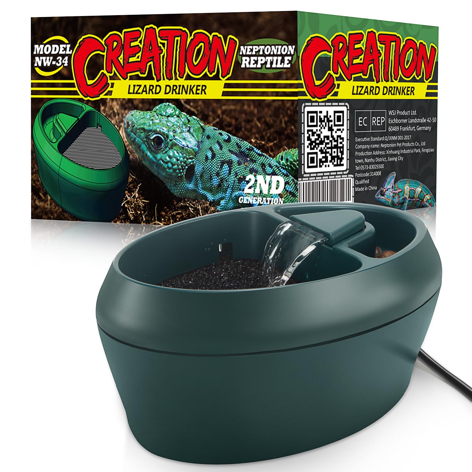NEPTONION cantina installée dans terrarium favorisant comportement naturel