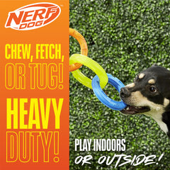 Nerf Dog détail de la texture TPR illustrant résistance et confort pour les dents
